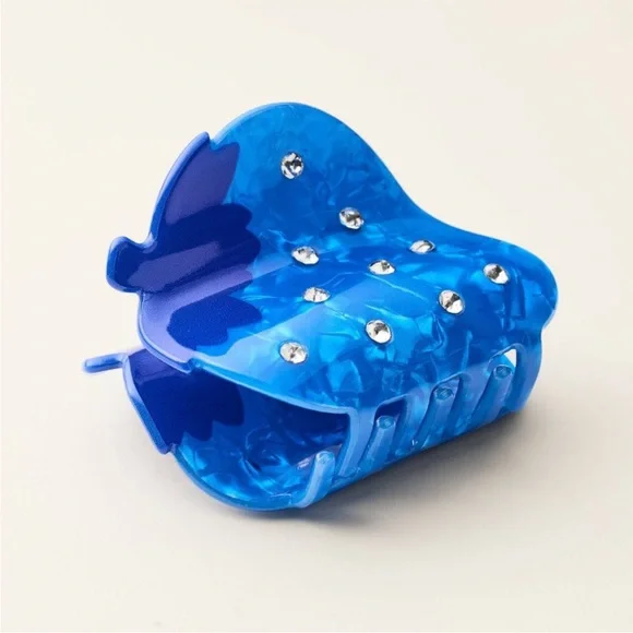 Kate Spade x Target Strawberry Blue Hair Claw Clip with Rhinestones - Picture 2 of 4